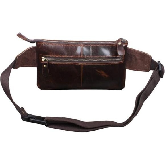 Brown Leather Waist Bag - Picture 1 of 6